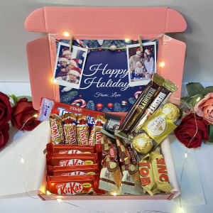Valentines Assorted Imported Chocolate Gift Box Bundle 4 With Picture and Dedication