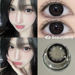 BEAUTYLENS Milk Ball Black normal/minus(0.00s/d-8.00）Softlens Lensa Berwarna Lensa mata Ukuran 14.5mm