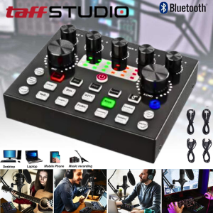 KING SoundCard Mixer Bluetooth Audio USB External Amplifier live phone PC-live TaffSTUDIO V8S