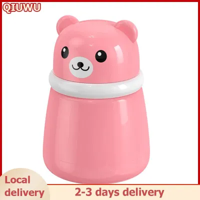 QIUWU Childrens Cute Cartoon Bear Baby Puff Box Talcum Powde Prickly Heat Powde Storage Empty Box Portable Container Travel Daily