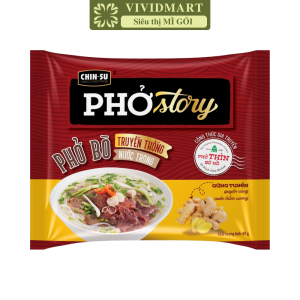 [GÓI LẺ] - MASAN - Chin-su Phở Story (không thịt) 2 vị: Phở bò truyền thống nước trong Phở gà lá chanh (72-75g/gói)