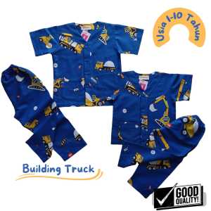 Baju Piyama Anak Laki laki 1-10 Tahun Bahan Adem Variasi kerah Y Tanpa kerah