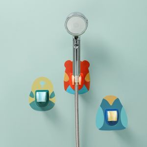 Giá đỡ vòi hoa sen C75 loại mới dán tường không cần khoan có thể xoay 360 độ linh hoạt hoạt hình TTNTC75