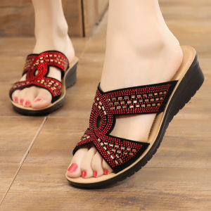 Sandal Wedges Kondangan Wanita / Sendal Pesta Cewek Dewasa Ibu Ibu Terlaris