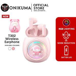 ONIKUMA T302 TWS Wireless Earbuds /Onikuma T302 Cute Bluetooth 5.4 Gaming Earphones Touch Noise Reduction In-Ear Headset