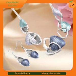 ❣️❣️❣️ New Colored Oil Painting Geometric Hollow Circular Flower With Fashionable And High-End Feel Womens Versatile Necklace
