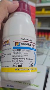 Thuốc trừ bệnh Asmilka Top chai 240ml đặc trị: thán thư phấn trắng vàng lá thối nhũn đốm lá