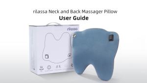 OWAYS Rilassa Cordless Back Massager with Heat Shiatsu Neck Massager for Pain Relief Deep Tissue 4D Kneading Massage Pillow for Back Shoulder Legs Relax at Home Office and car