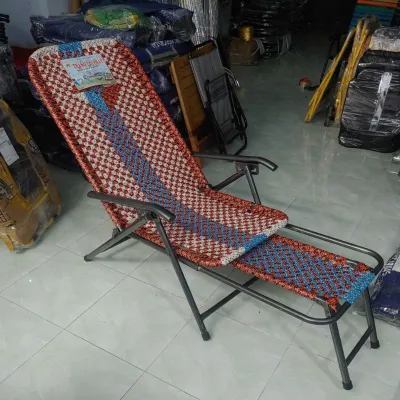 Ghế Bố Xếp Có Vĩ Kéo Gác Chân ( since 1984) - dày nặng 7kg - có vĩ gác chân