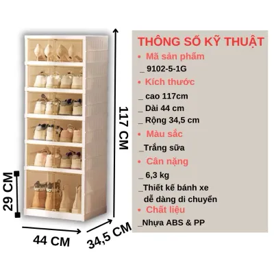 Tủ đựng giày dép đa năng gấp gọn tiện lợi tủ đựng giày 6 tầng giá rẻ thông minh mới