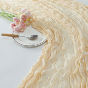 Polyester Crinkle Table Runner/Cheesecloth Table Runner Gauze Tablecloth/Gauze Table Runner Table Cloth/Runner Cheesecloth Tablecloth/Polyester Crinkle Table Runner Boho Rustic.