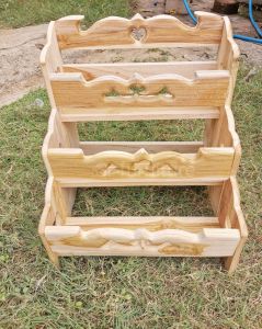 ชั้นวาง 3 ชั้นวางเครื่องปรุง ชั้นวางขวดซอสไม้สัก 3ชั้น งานไม้สักแท้