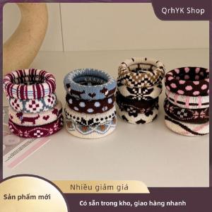 Hàng có sẵn✨ 4 cái của phụ nữ phong cách dày khăn tóc quan hệ thích hợp cho hàng ngày kiểu tóc như ponytails tóc phụ kiện hoàn hảo món quà