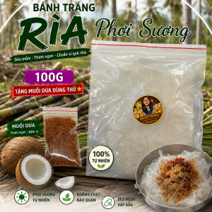Bánh Tráng Rìa Tây Ninh Siêu Dẻo Mềm Ăn Liền Xé Là Chấm Tặng Kèm Muối Bò Sặc Dừa Mẹ Mía