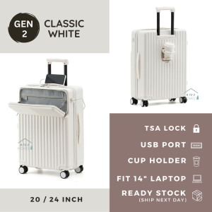 SG Stock - Japan Inspired Front Open Luggage - Cabin Luggage / Business Luggage 20/24 inch luggage