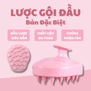 Lược Gội Đầu - Lược Silicon Massage Đầu Bản Cao Cấp Mềm Mại Tránh Tổn Thương Da Đầu Đạt Chứng Nhận An Toàn - Bản Cao Cấp