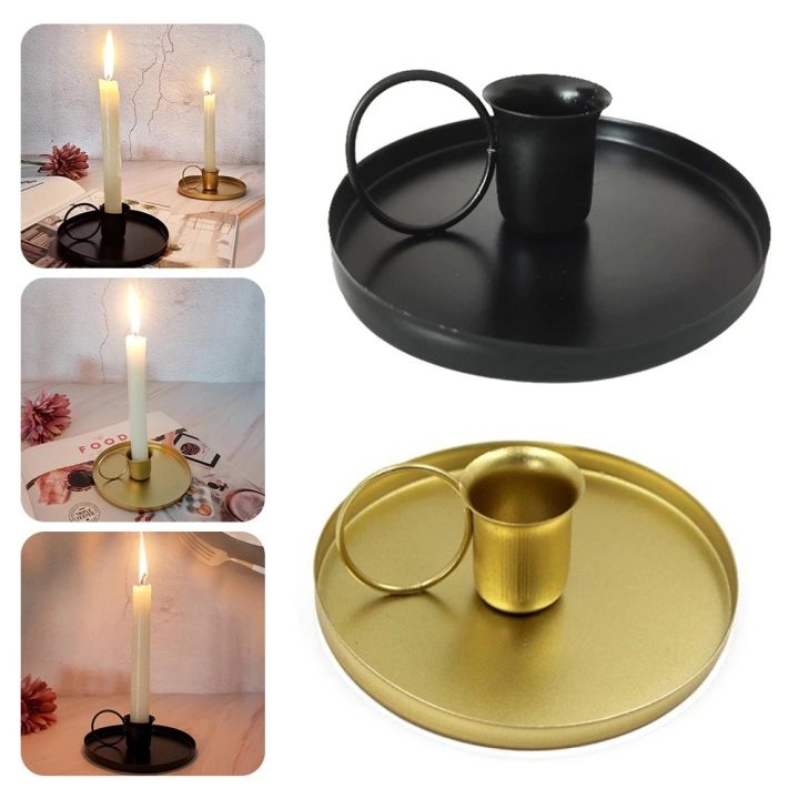 Candle Holder Metal Creative Retro Candlestick Taper Candle Holder with