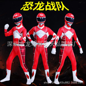 Dinosaur team tights extraordinary team red blue onesie halloween cosplay costume holiday gift