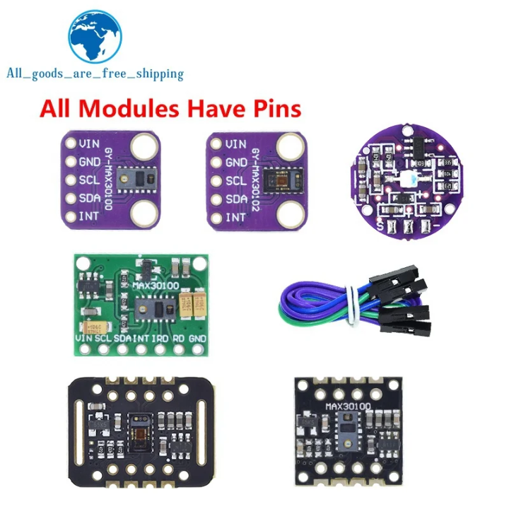 （MM voltage） TZT MAX30102 MAX30100 Heart rate Sensor Module Puls ...