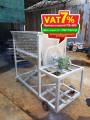 เครื่องผสมปุ๋ย เครื่องผสมอาหารสัตว์สแตนเลสแนวนอน ขนาด 200-300kg.ราคารวมและไม่รวมมอเตอร์3แรง#4000. 