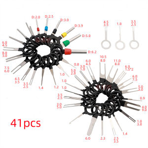 41pcs Car Terminal Removal Tool Wire Connector Extractor Pin Needle Puller Release Kit