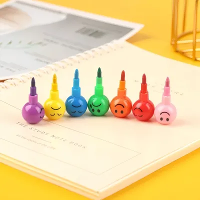 7pcs PENSIL WARNA RAINBOW 1 SET ISI 7 WARNA /7 warna krayon/ PENSIL WARNA SUSUN MOTIF RAINBOW EMOJI