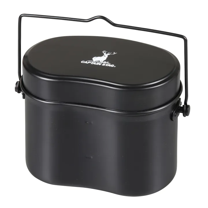 CAPTAIN%20STAG%20UH-4118/19%20MESSTIN%20Lunch%20Box%20Portable%20Lightweight%20Military%20Style%20Outdoor%20Camping%20Cookware%20Tableware%20Anodized%20Aluminum%20Iron%20Material%20-%20Image%203