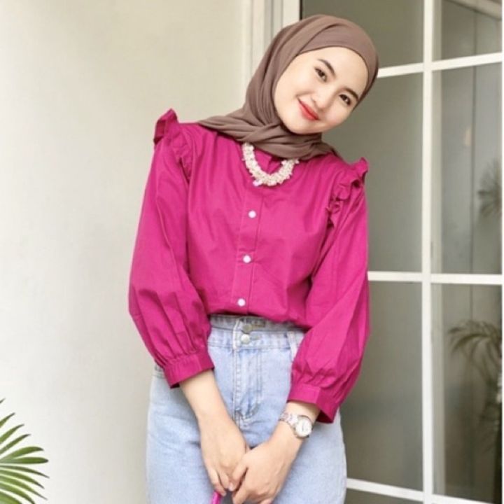 baju ruffle top