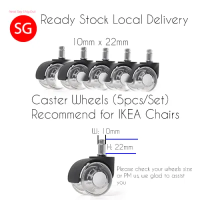 Office chair Caster Wheel Heavy Duty 2 inch 360 Rotatable Screw Swivel Castor Wheels Trolley Rubber Protective IKEA