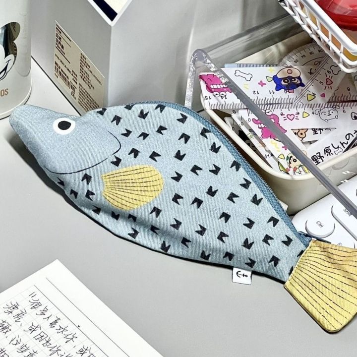 WEIYA Simulated Fish Don Fish Pencil Case Cute Design Large Capacity ...