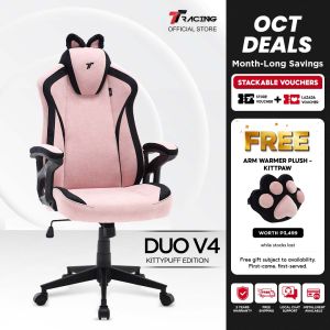 [PRE-ORDER] TTRacing Duo V4 KittyPuff BunnyBliss Air Threads Fabric Gaming Chair - 2 Years Official Warranty