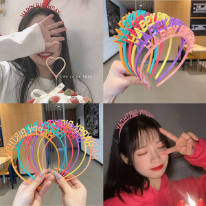 Cài Tóc Nhựa Chữ Happy Birthday Màu Sắc Cho Ngày Sinh Thần Ấn Tượng Phụ Kiện Tóc Nữ Xu Hướng Mới