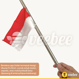 Bendera tiang Motor Mobil Sepeda Merah Putih/ Bendera minikecil dirgahayu RI/ bendera kemerdekaan