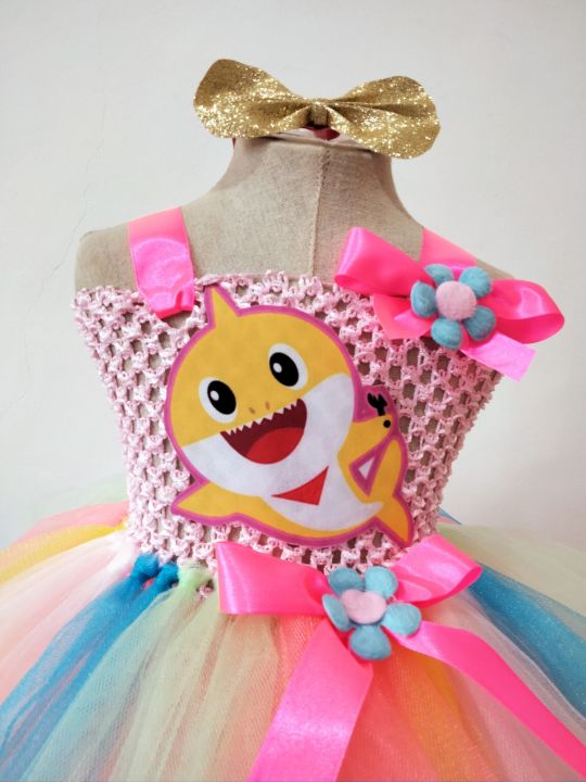 Baby Shark Tutu for your Baby Girl w/Free Soft headband Lazada PH