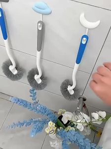 WH Longhandled Toilet Brush Home Use No Dead Corners Wallmounted Bathroom Longhandled Cleaning Brush