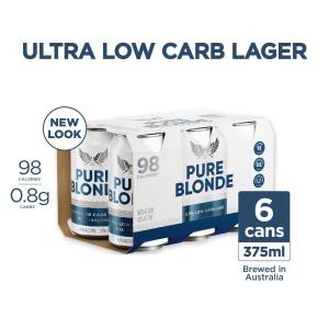 Pure Blonde Premium Beer - 6 X 375ML Cans