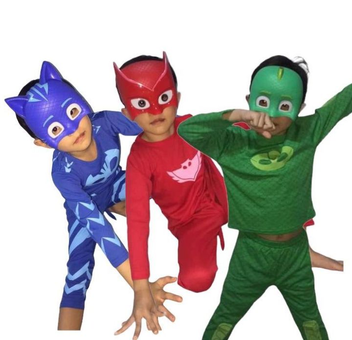 PJ Masks Costumes: Catboy, Owlette & Gekko 