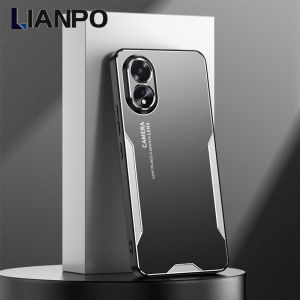 LIANPO เคสสำหรับ OPPO A38 4G OPPO A18 4Gเคสป้องกันทุกส่วนของเครื่องเกรดหน้าที่ทหารโลหะเคสโทรศัพท์ทนทานกันตกกันกระแทกกันตกสำหรับ OPPO A38เคส4G