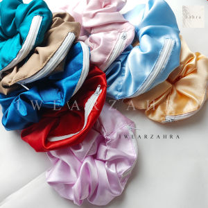 SCRUNCHIE RESLETING VELVEET -  ikat rambut premium velvet cepol cemol aksesoris hijab lembut multifungsi iketan kunci