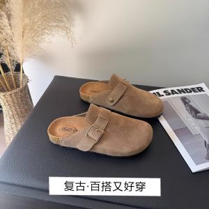 [Free Shipping] Thick-Soled Slip-On Sandals Versatile And Easy To Wear With A Soft Non-Slip Sole Retro Style And A Closed-Toe Design Perfect For Outdoor Wear And Trendy Fashion