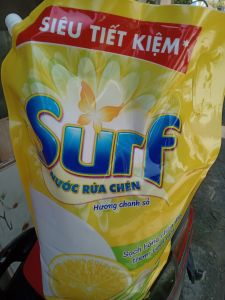 Nước rửa chén Surf hương chanh sả  túi 3.2kg