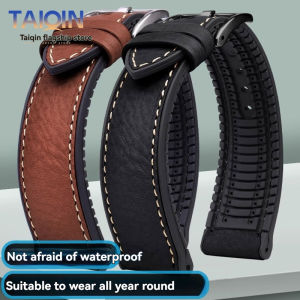 Italy Genuine leather skin watchband For any brand watch Soft waterproof rubber Bottom strap Men bracelet 19mm 20mm 21 22mm 23mm2026