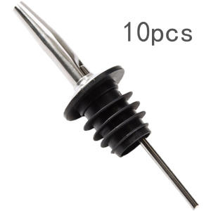 10Pcs Stainless Steel Liquor Spirit Wine Bottle Pourer Pour Spout Stopper Liquor Free Flow
