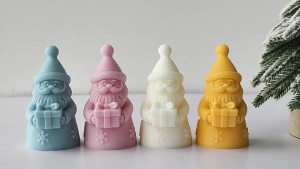 Christmas Theme Silicone Mold Santa Shape Silicone Mould For Handmade Soap Making Epoxy Resin Craft