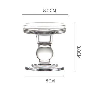 Stylish Elegant Glass Candle Holder Elegant Pillar Taper & Tealight Candlesticks Simplicity Clear