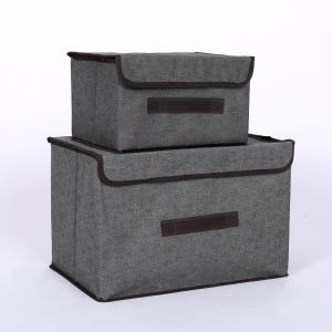 COMBO 2 Hộp Vải Đựng Đồ Quần Áo Đồ Lót Đa Năng Giỏ Đựng Quần Áo Ngăn Tủ Đồ Gấp Gọn Tiện Lợi