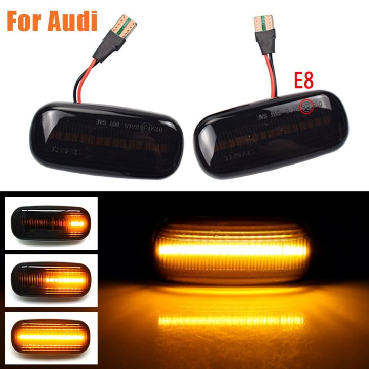 2Pcs Dynamic Turn Signal LED Side Marker Mirror Light Flashing