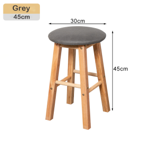THEOMNIDESK 45/50/60/70/80cm Solid Wood Soft Cushion Highchair Modern Household Bar Stool Leisure Coffee Shop Counter Stool