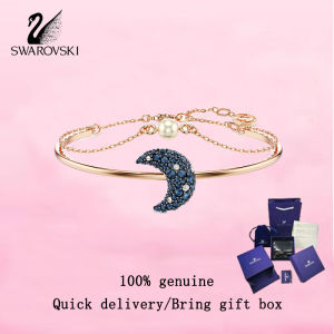 💎 Swarovski 💎 Womens fashion bracelet Rose gold Moon multi-colored crystal gemstones 5671586 Sublima bracelet Valentines Day gift Birthday gift