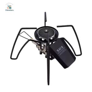 2900W Lightweight Spider Stove Stainless Steel Folded Camping Gas Stove Adjustable Portable Spider Furnace for Outdoor Hiking Cooking
